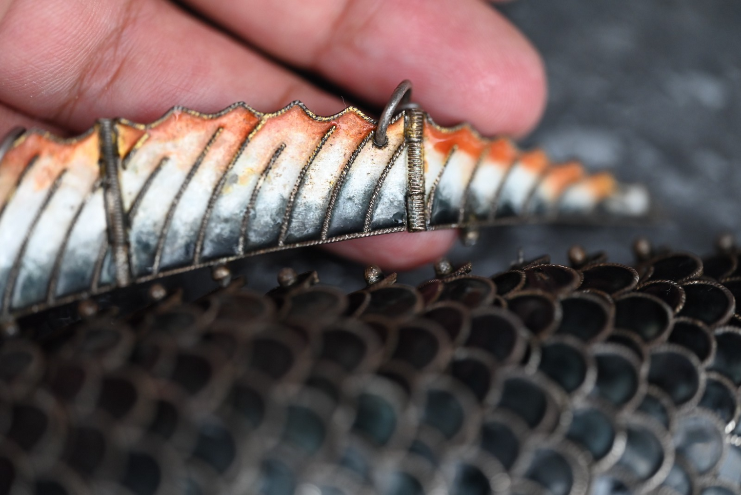 Amazing Life - Size Chinese Enameled Export Silver Articulated Koi Fish13