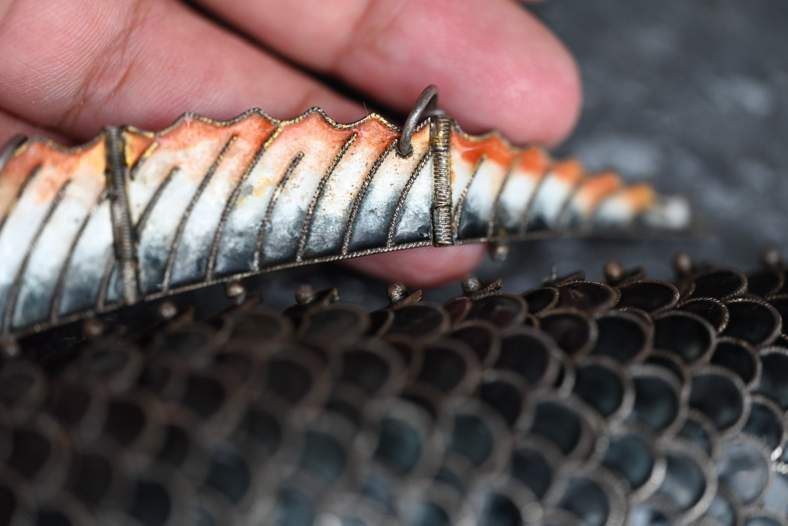 Amazing Life - Size Chinese Enameled Export Silver Articulated Koi Fish13