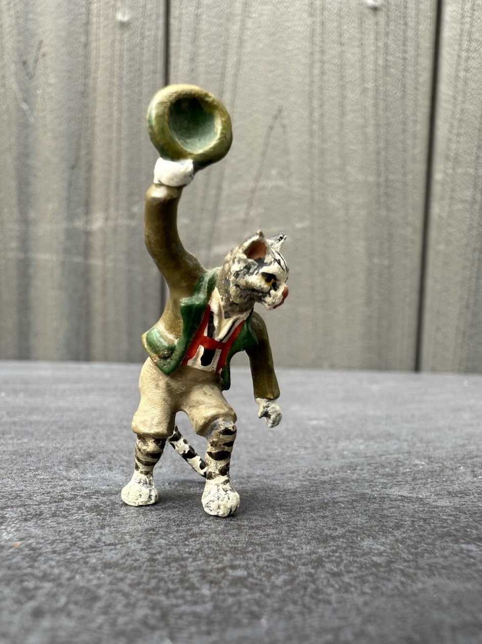 Wonderful Austrian Vienna Cold Painted Bronze Figure of a Cat Gentleman5