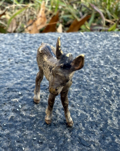 Cute Antique Austrian Vienna Cold Painted Bronze Figure of Young Donkey Foal6