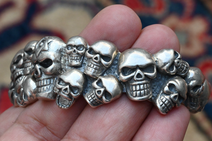 Fantastic Sterling Silver Cuff Bracelet with Skull Design4