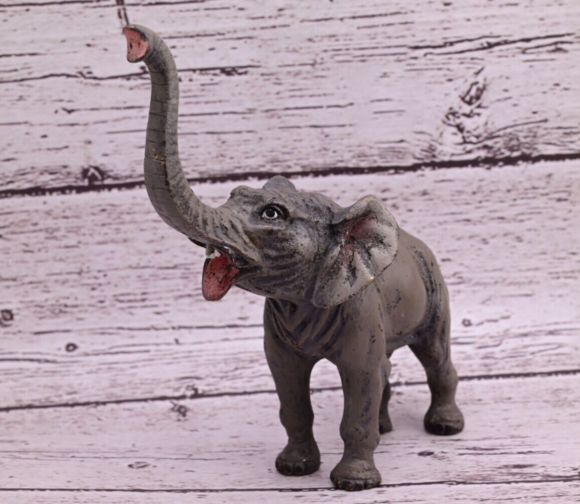 Beautiful Antique Austrian Vienna Cold Painted Bronze Figure of Elephant2