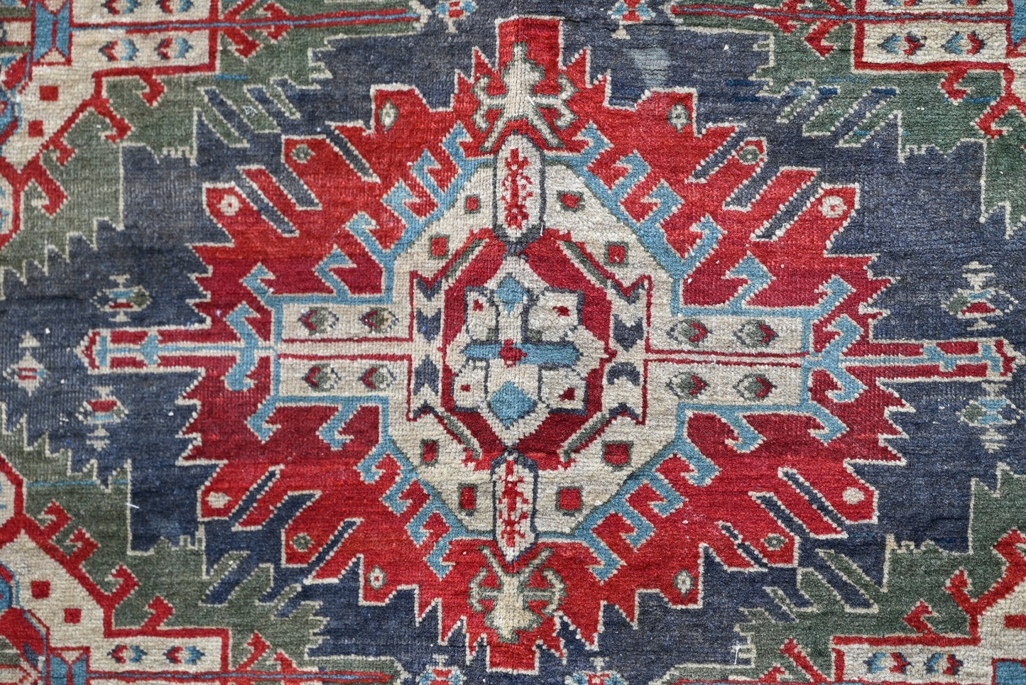 Gorgeous Handmade Mid - 20th Century Caucasian Kazak 6' x 4' Area Rug4