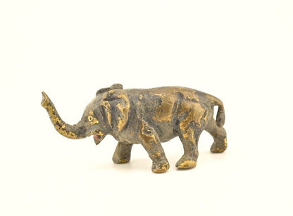 Cute Small Austrian Vienna Cold Painted Bronze Figure of Elephant0