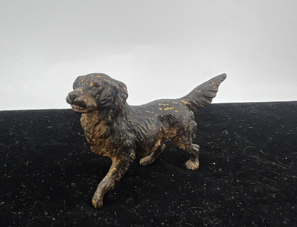 Antique Early 1900s Austrian Vienna Cold Painted Solid Bronze Black Labrador Dog12