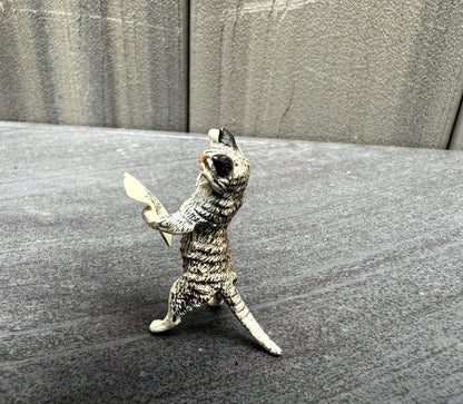 Awesome Austrian Vienna Cold Painted Bronze Figure of a Singing Cat7