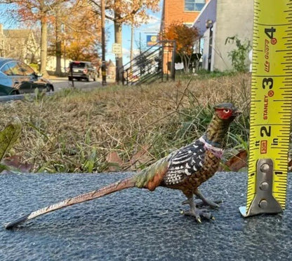 Elegant Antique Austrian Vienna Cold Painted Bronze Figure of Pheasant4