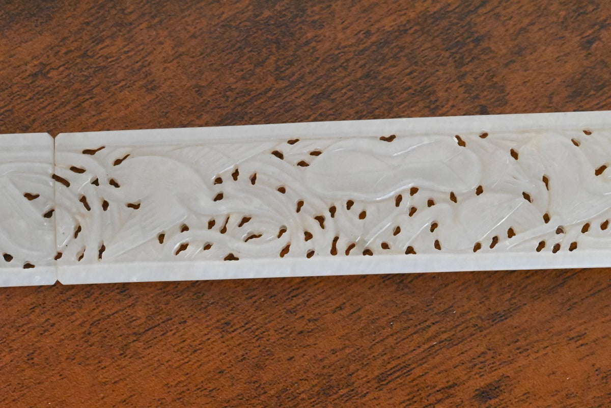 Amazing Antique Carved Chinese White Jade Page Turner or Hair Ornament Bianfang4