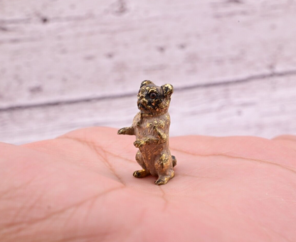 Amazing Antique Austrian Vienna Cold Painted Bronze Figure of Cute Small Pug9