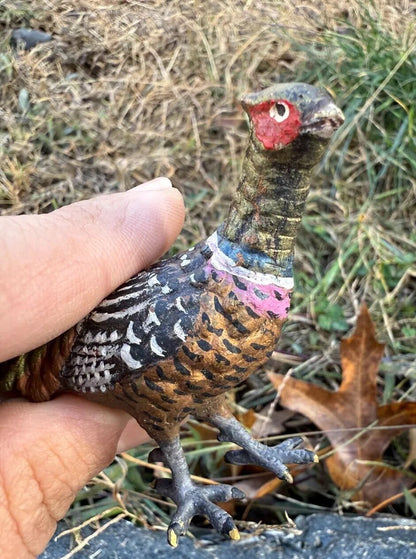 Elegant Antique Austrian Vienna Cold Painted Bronze Figure of Pheasant1