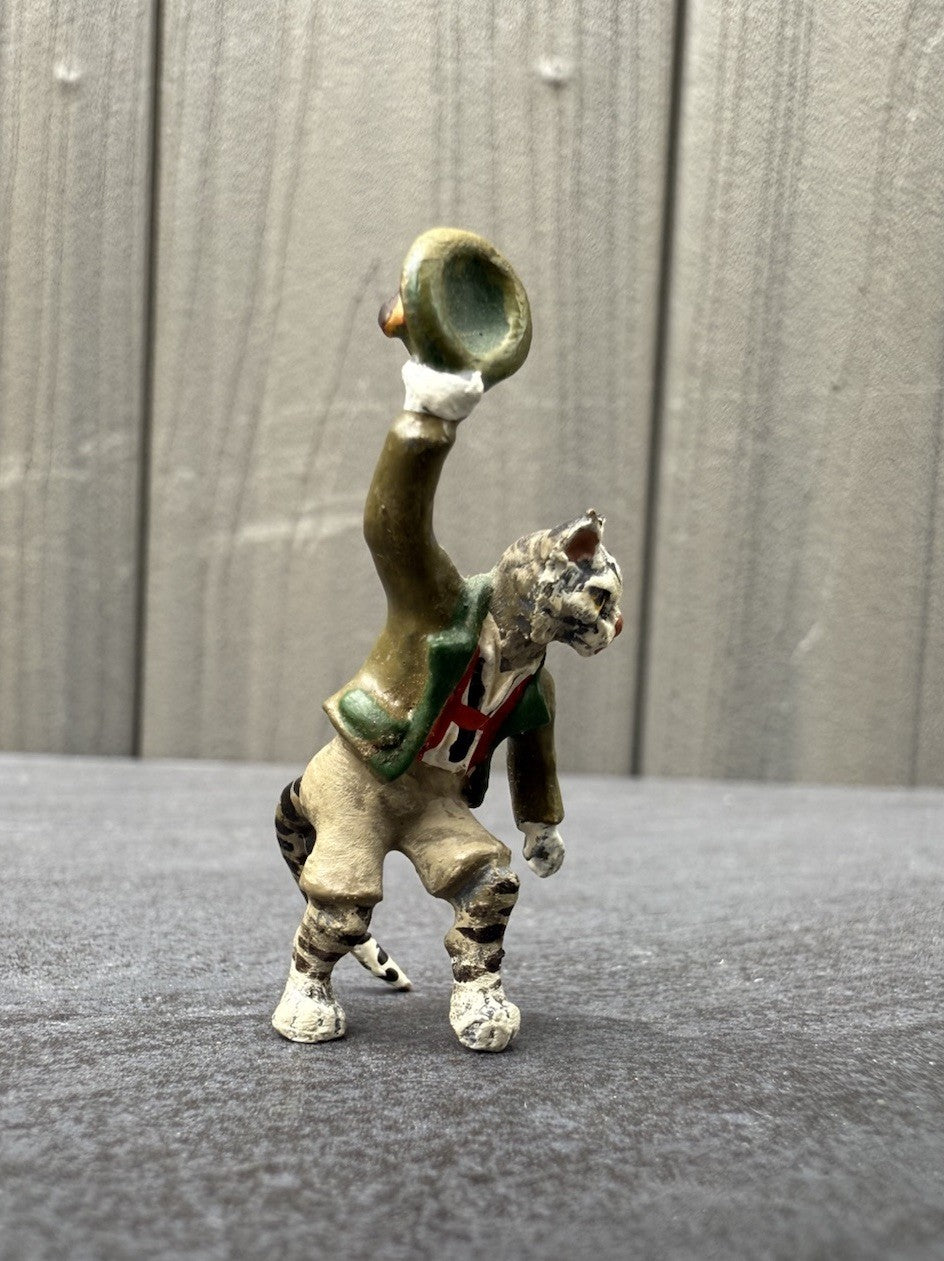 Wonderful Austrian Vienna Cold Painted Bronze Figure of a Cat Gentleman3