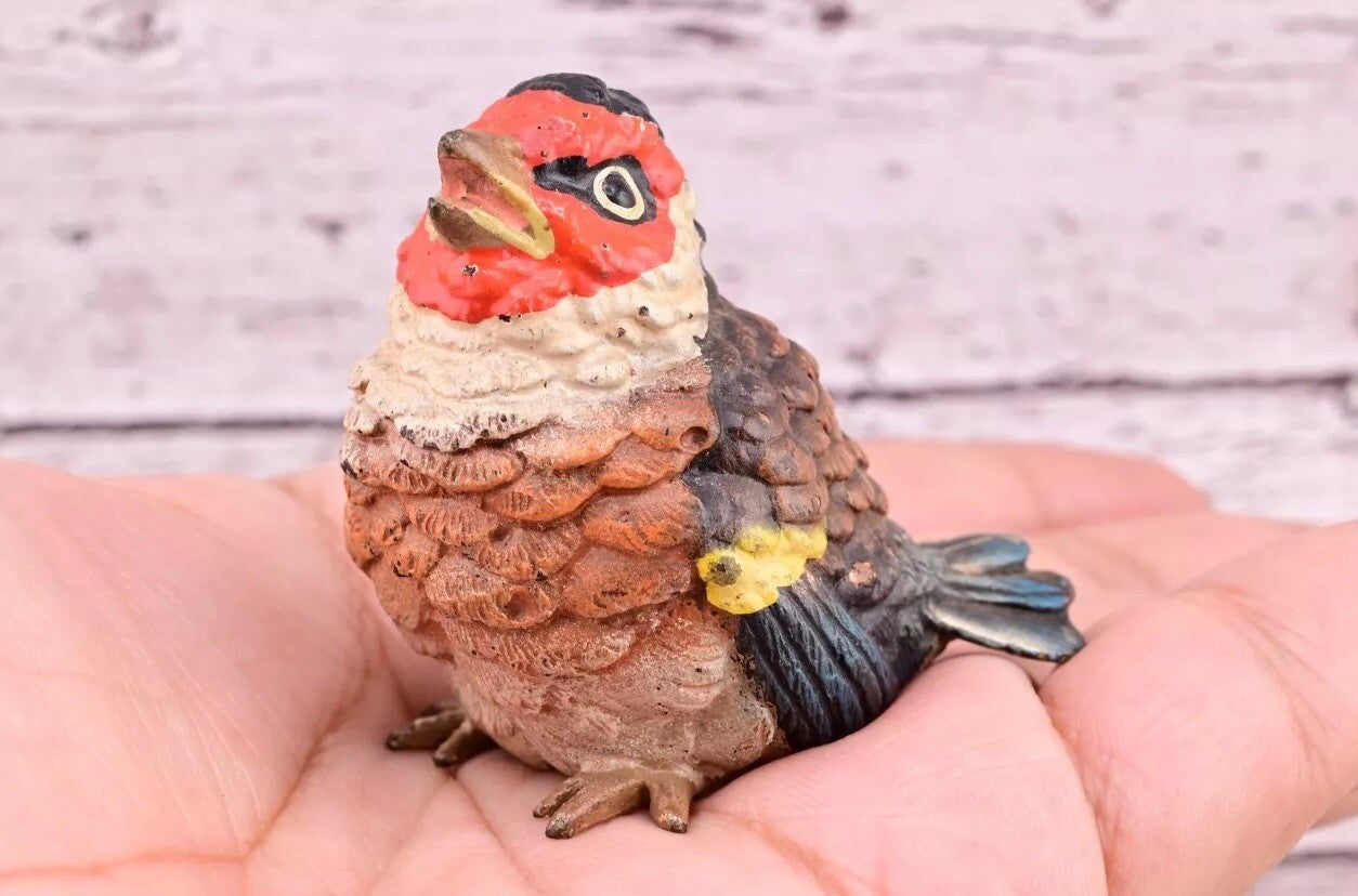 Majestic Antique Austrian Vienna Cold Painted Bronze Figure of Golden Finch14
