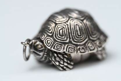 Awesome Sterling Silver Tortoise Pendant with Hidden Compartment3