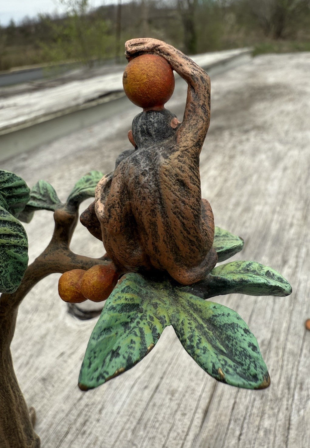 Large 20th C. Fritz Bergmann Austrian Vienna Bronze Group of Monkeys In Tree7