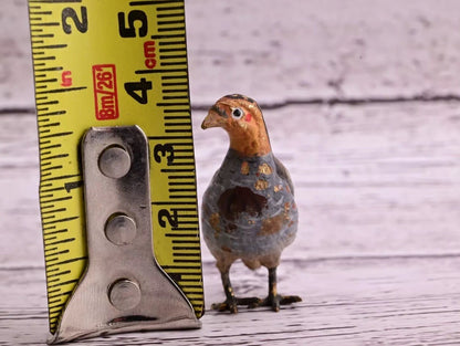 Cute Tiny Antique Austrian Vienna Cold Painted Bronze Figure of Game Bird14