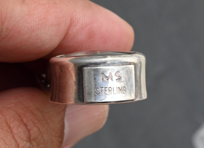 Vintage Signed Sterling Silver & Turquoise Southwest Jewelers Loupe4