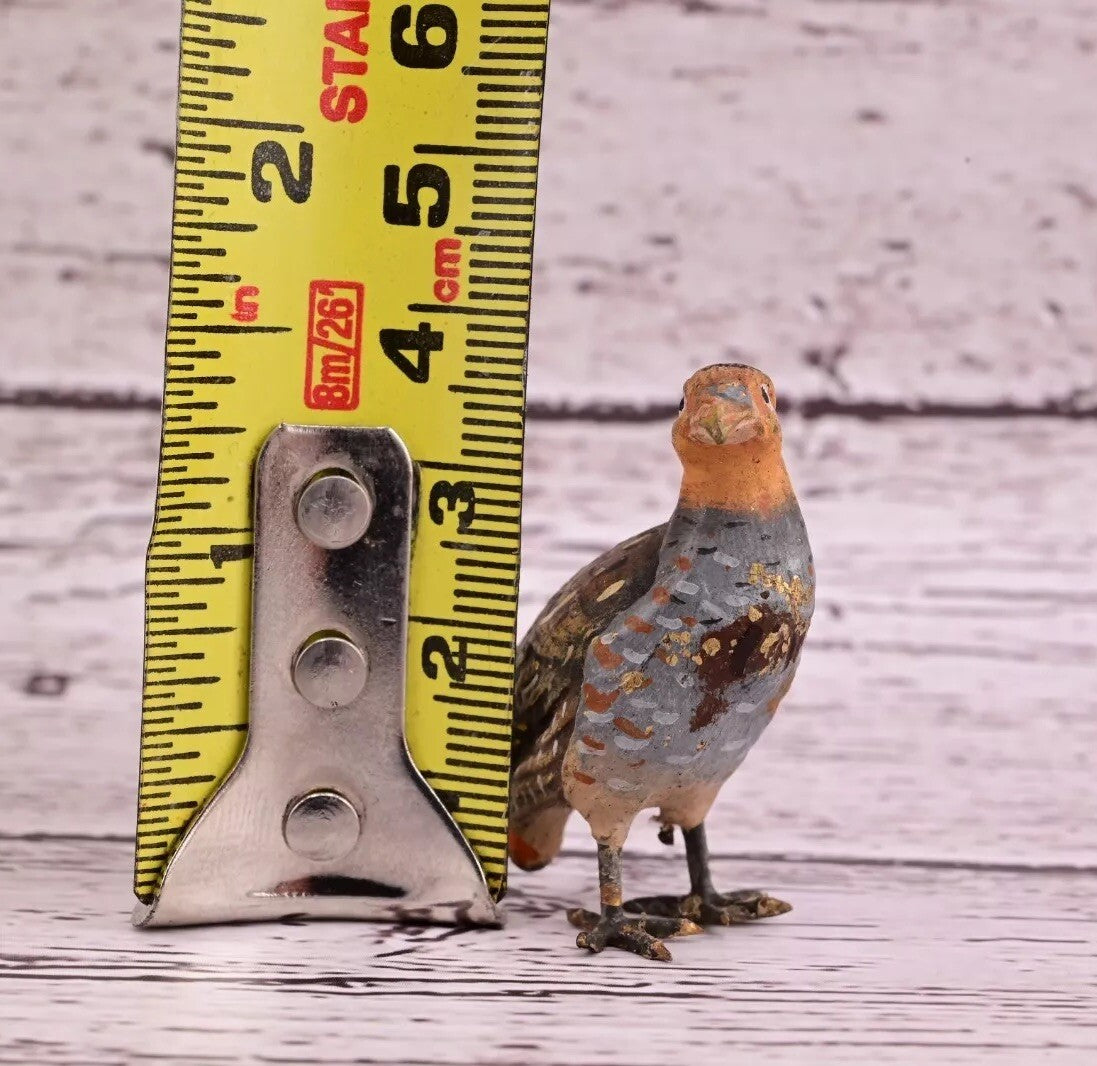 Rare Antique Austrian Vienna Cold Painted Bronze Figure of Partridge Game Bird8