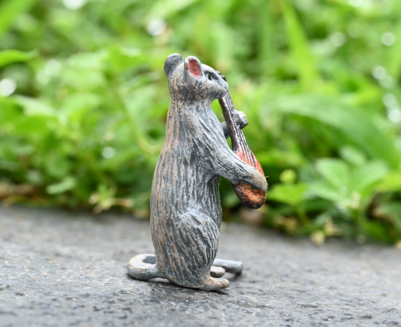 Fritz Bermann Austrian Vienna Cold Painted Bronze Mouse / Rat Playing a Mandolin3