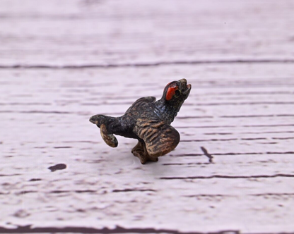 Extremely  Small Antique Cold Painted Austrian Vienna Bronze of a Turkey1