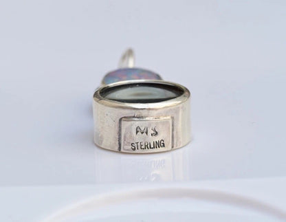 Sterling Silver Southwest Jewelers Loupe with Blue Glass Opal3