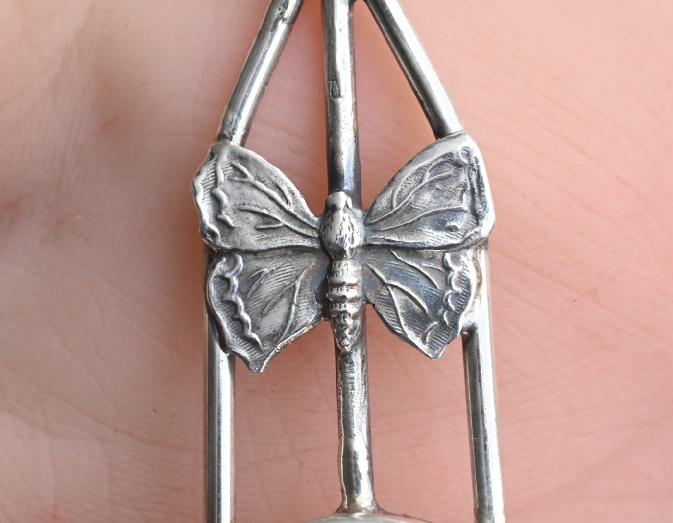 Handmade & Signed Sterling Silver Southwest 10x Jewelers Loupe with Butterfly2