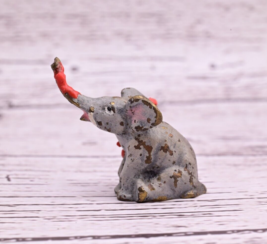 Original Miniature Antique Austrian Vienna Cold Painted Bronze of Elephant3