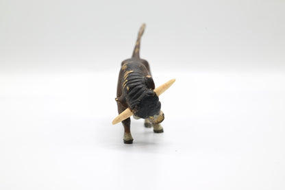 Life-like Antique Austrian Vienna Cold Painted Bronze Figure of Fighting Bull2