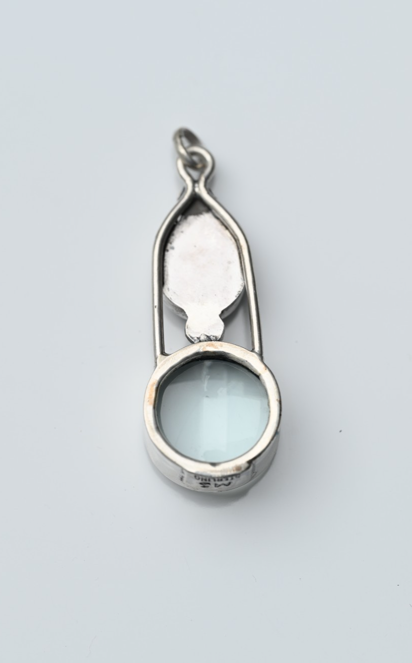 Sterling Silver Southwestern Jewelers Loupe with Blue Labradorite1