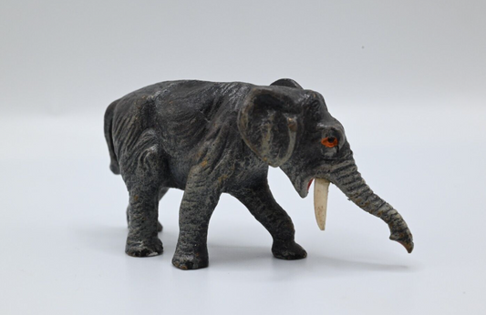 Gorgeous Antique Austrian Vienna Cold Painted Bronze Figure of Elephant0