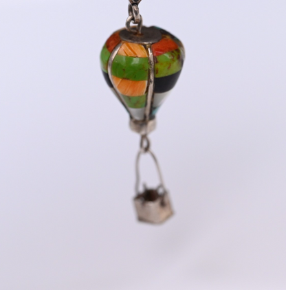 Vintage Native American Zuni Navajo Sterling Silver Hot Air Balloon Pendant1