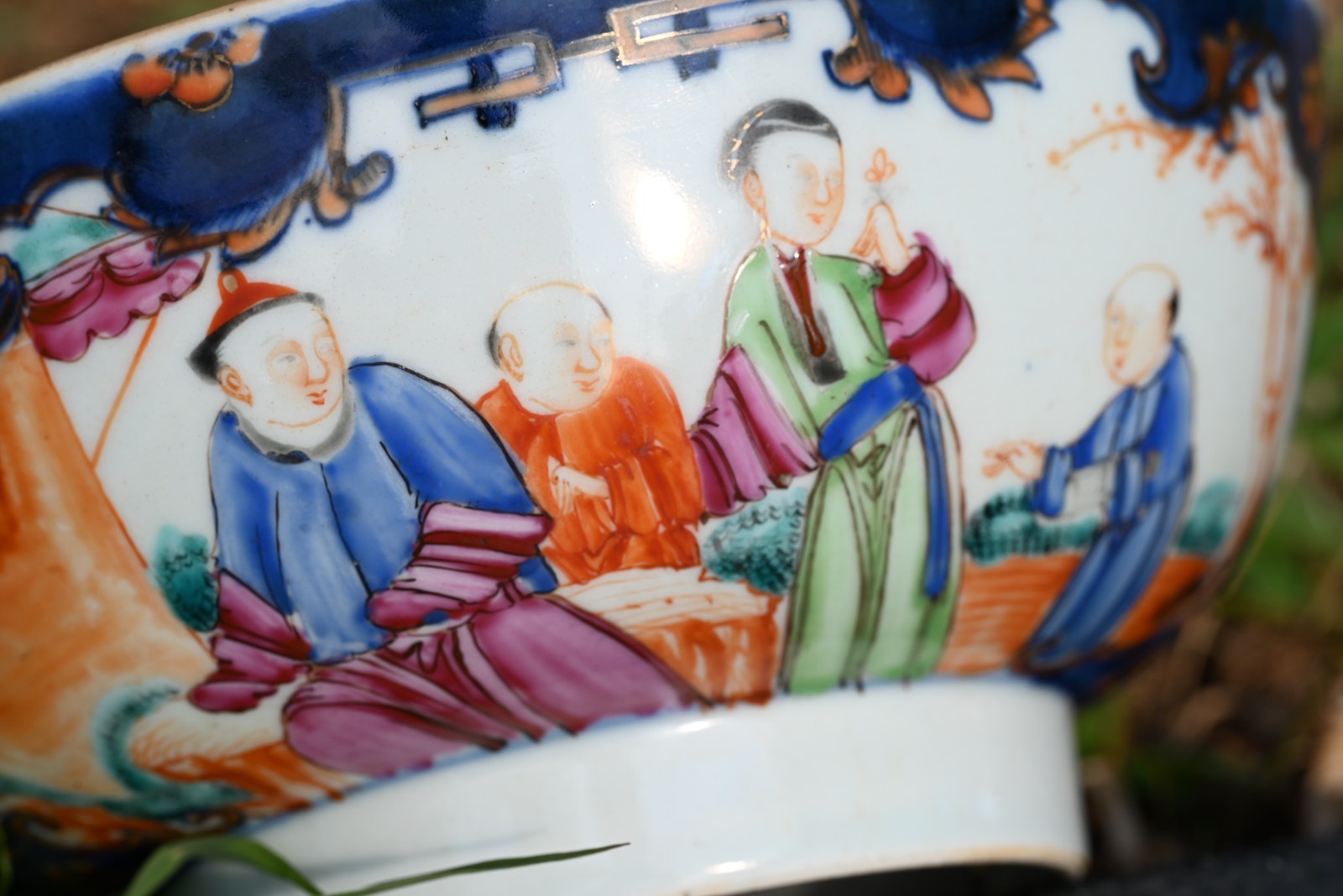 Genuine Chinese Antique Early Qing Dynasty Hand Painted Export Porcelain Bowl6