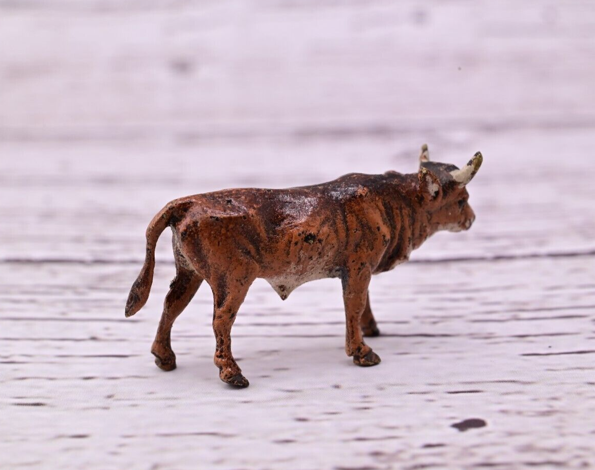Beautiful Antique Austrian Vienna Cold Painted Bronze Figure of Bull2