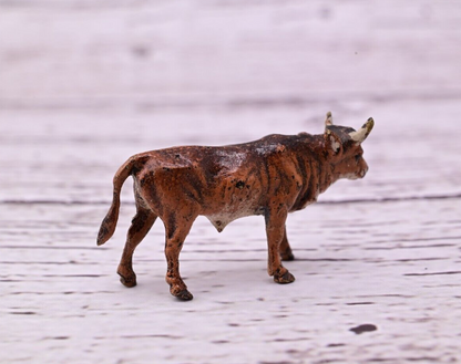 Beautiful Antique Austrian Vienna Cold Painted Bronze Figure of Bull2