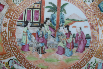 Genuine Chinese Antique 19th C. Hand Painted Rose Medallion Porcelain Punch Bowl11