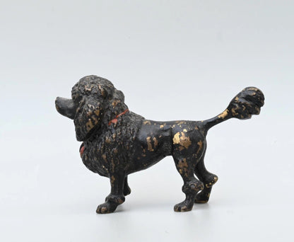 Gorgeous Antique Austrian Vienna Cold Painted Bronze Figure of Black Poodle Dog4