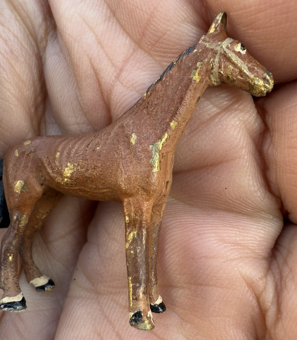 Gorgeous Antique Austrian Vienna Cold Painted Bronze Figure of Brown Horse3