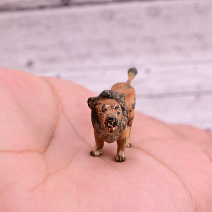 Well Detailed Antique Austrian Vienna Cold Painted Bronze Figure of Small Lion8