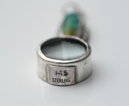 Sterling Silver Southwest Jewelers Loupe with Lagoon Colored Turquoise2