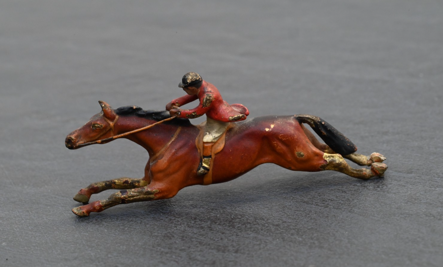 Awesome Austrian Vienna Cold Painted Bronze Figure of Jockey Riding Racehorse1