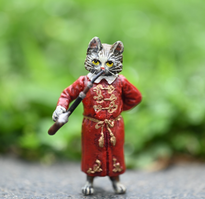 Fritz Bermann Austrian Vienna Cold Painted Bronze of Gentleman Cat Smoking0