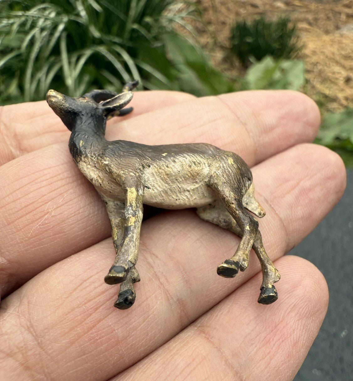 Lovely Antique Austrian Vienna Cold Painted Bronze Figure of Antelope / Gazelle9