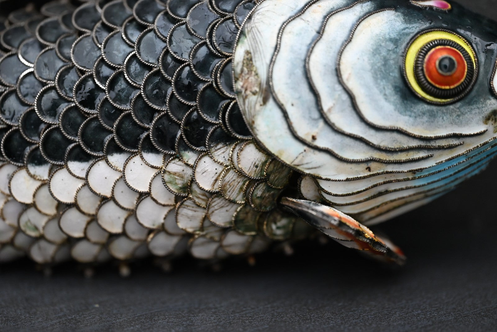 Amazing Life - Size Chinese Enameled Export Silver Articulated Koi Fish15