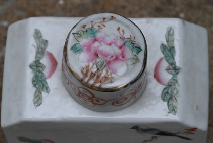 Rare 1900s Chinese Famille Rose Porcelain Tea Containers By Huacha Co. *Marked*5