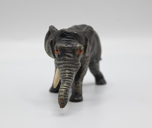 Gorgeous Antique Austrian Vienna Cold Painted Bronze Figure of Elephant1