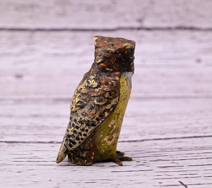 High Quality Antique Austrian Vienna Cold Painted Bronze Figure of Owl6