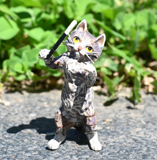 Fritz Bergmann  Austrian Vienna Cold  Painted Bronze Cat Orchestra Composer0