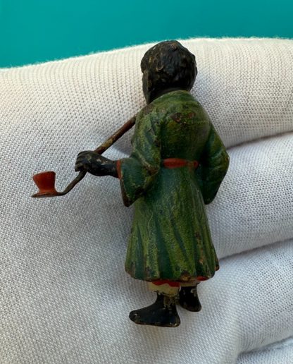 Rare Antique 19th C. / 1900s Austrian Vienna Cold Painted Rich Black Man Smoking7