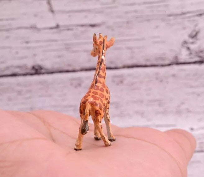 Cute Antique Austrian Vienna Cold Painted Bronze Figure of Small Giraffe3