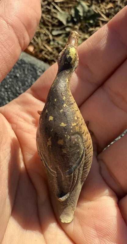 Lovely Small Antique Austrian Vienna Cold Painted Bronze Figure of Duck3