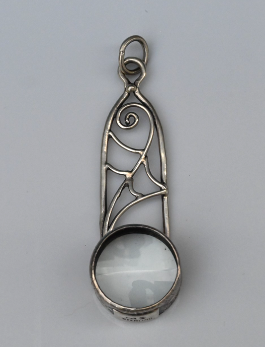 Spider Web Design Sterling Silver Southwest Jeweler's 10X Loupe0